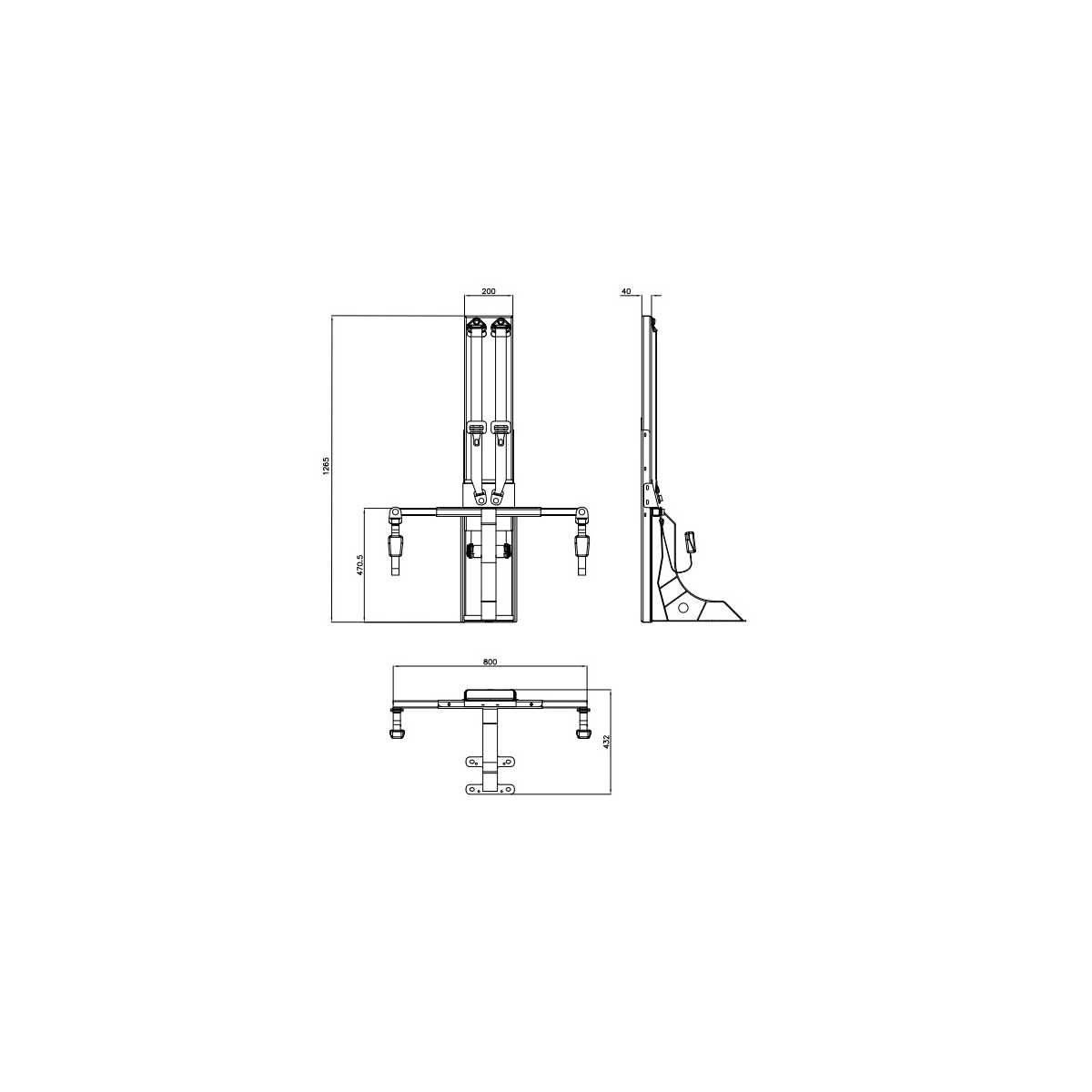 CTA Smart Kit Gurtbock Fiat Ducato ab Bj. 2006 VAN Combi Ready Kit Hoehe 1265 mm - 9SK0210201X00