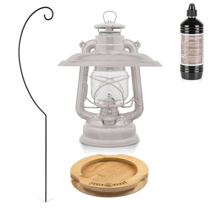 FEUERHAND Sturmlaterne 276 Soft Beige Premium-Set 2.0 FEUERHAND Sturmlaterne 276 Soft Beige Premium-Set 2.0
