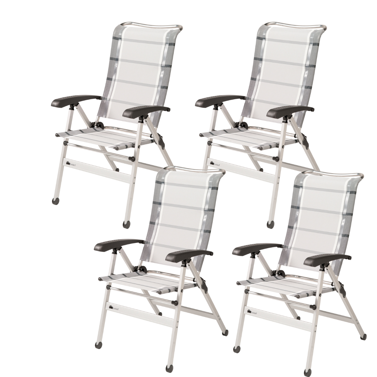 DUKDALF Stuhl Cha Cha silber anthrazit 4er-Set - 42-02-0649.4