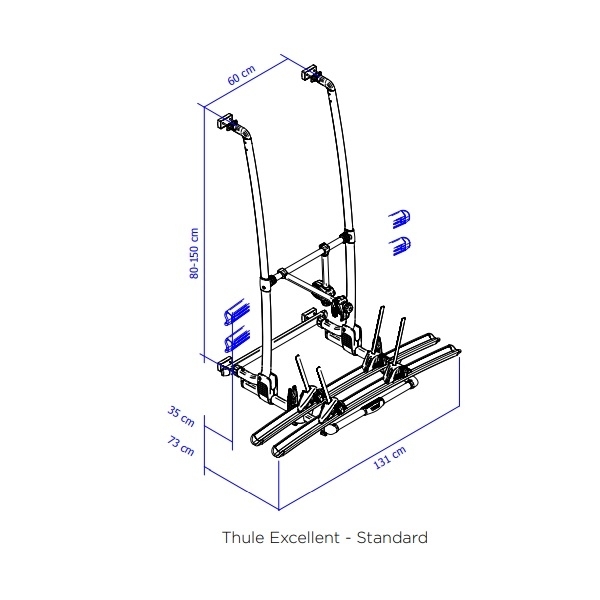 Fahrradtraeger THULE Excellent Standard fuer 3 Fahrraeder