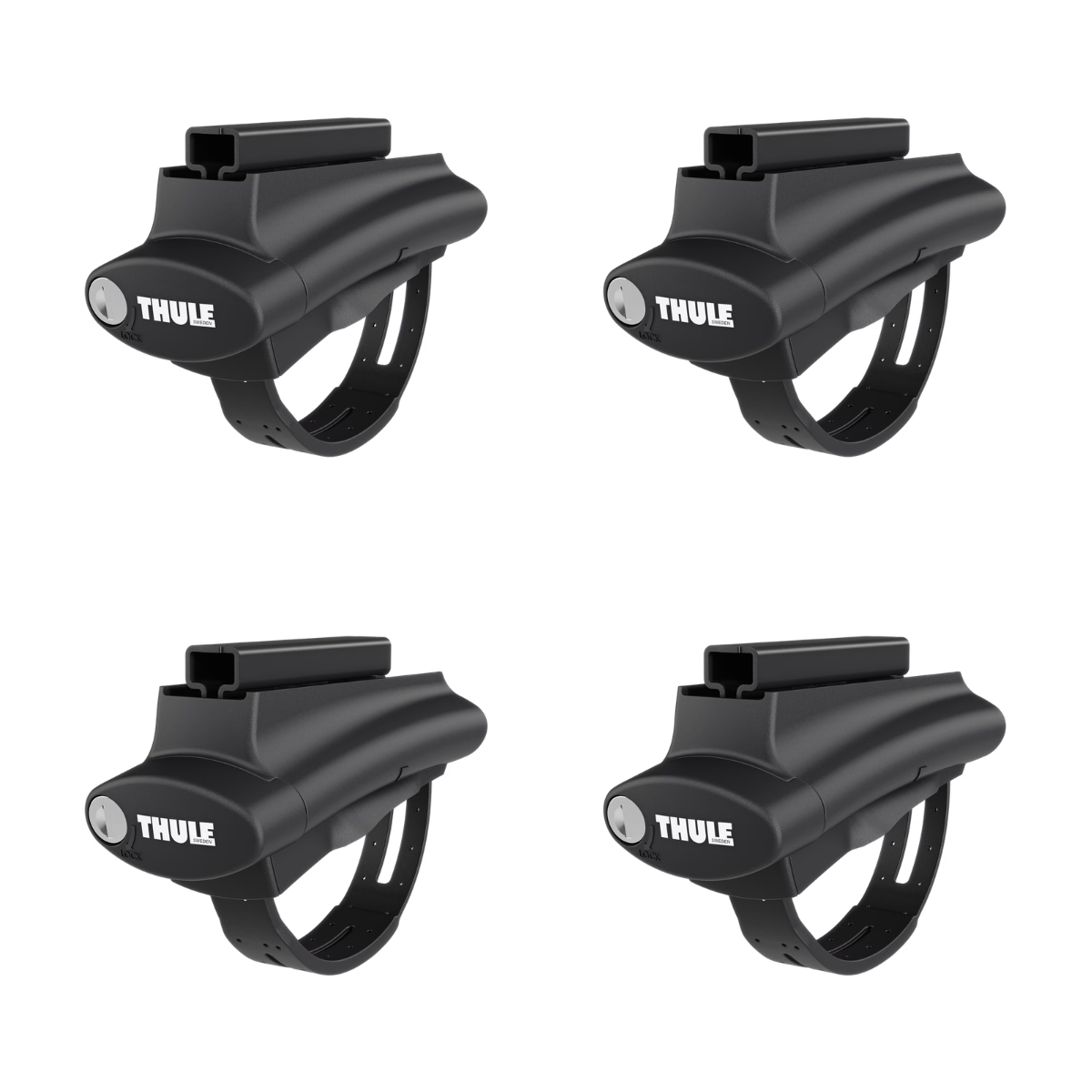 THULE 7108 Oversize Fusssaetze fuer Dachtraeger offene Reling