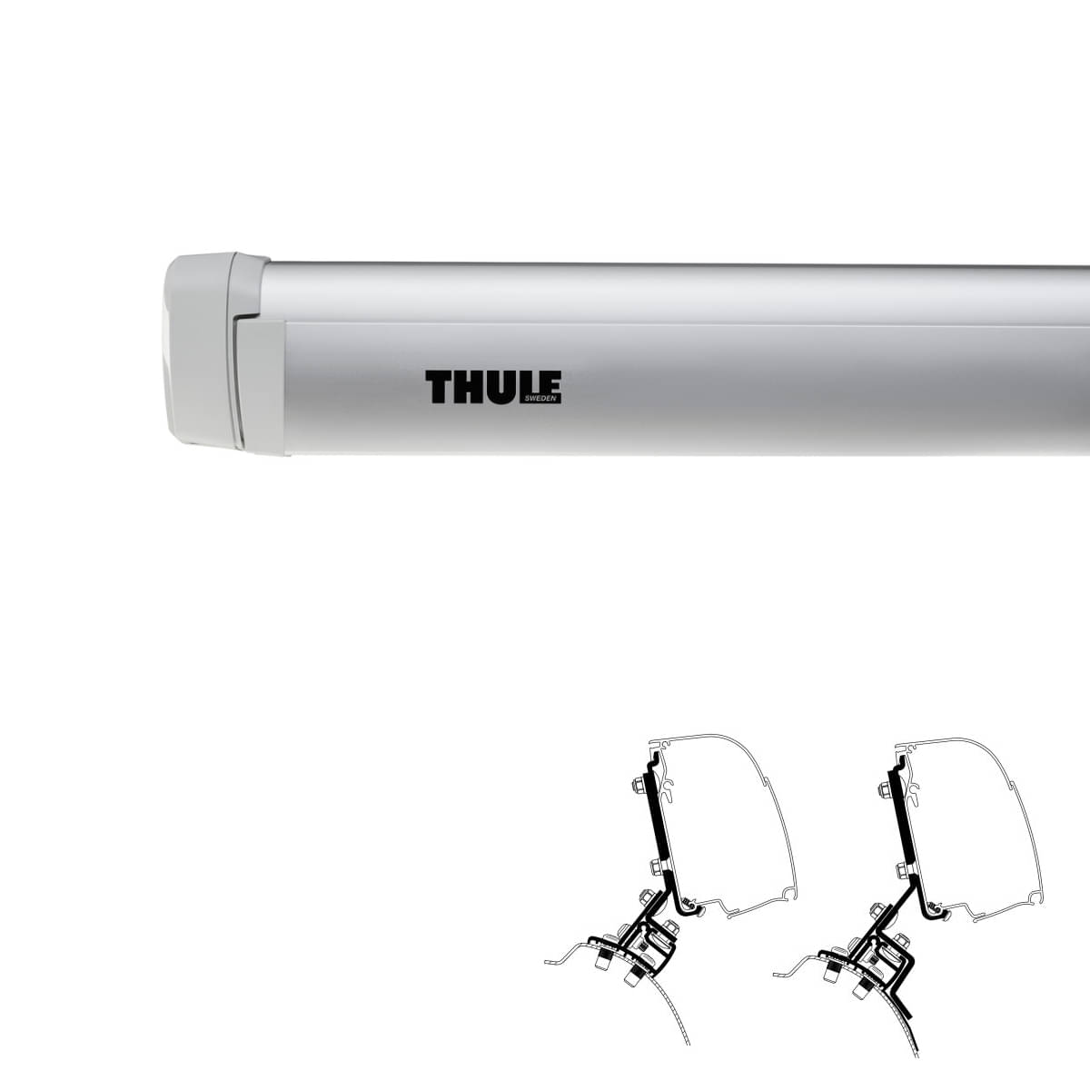THULE Omnistor Markise 4200 Gehaeuse eloxiert Tuch Mystic grau 260 cm - 302810
