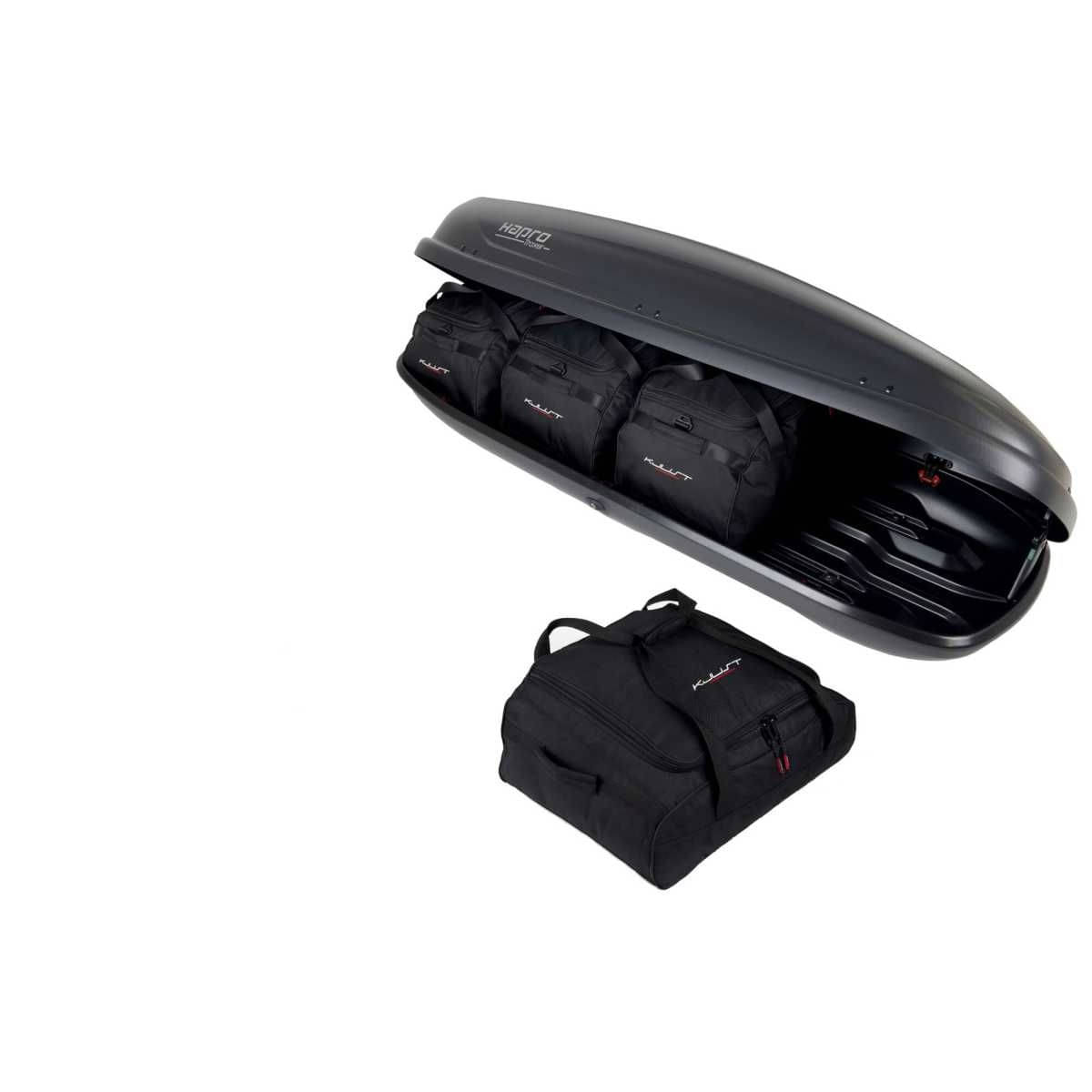 KJUST Dachboxen Taschen Set fuer Dachbox HAPRO TRAXER 6.2 4er-Set - 13222
