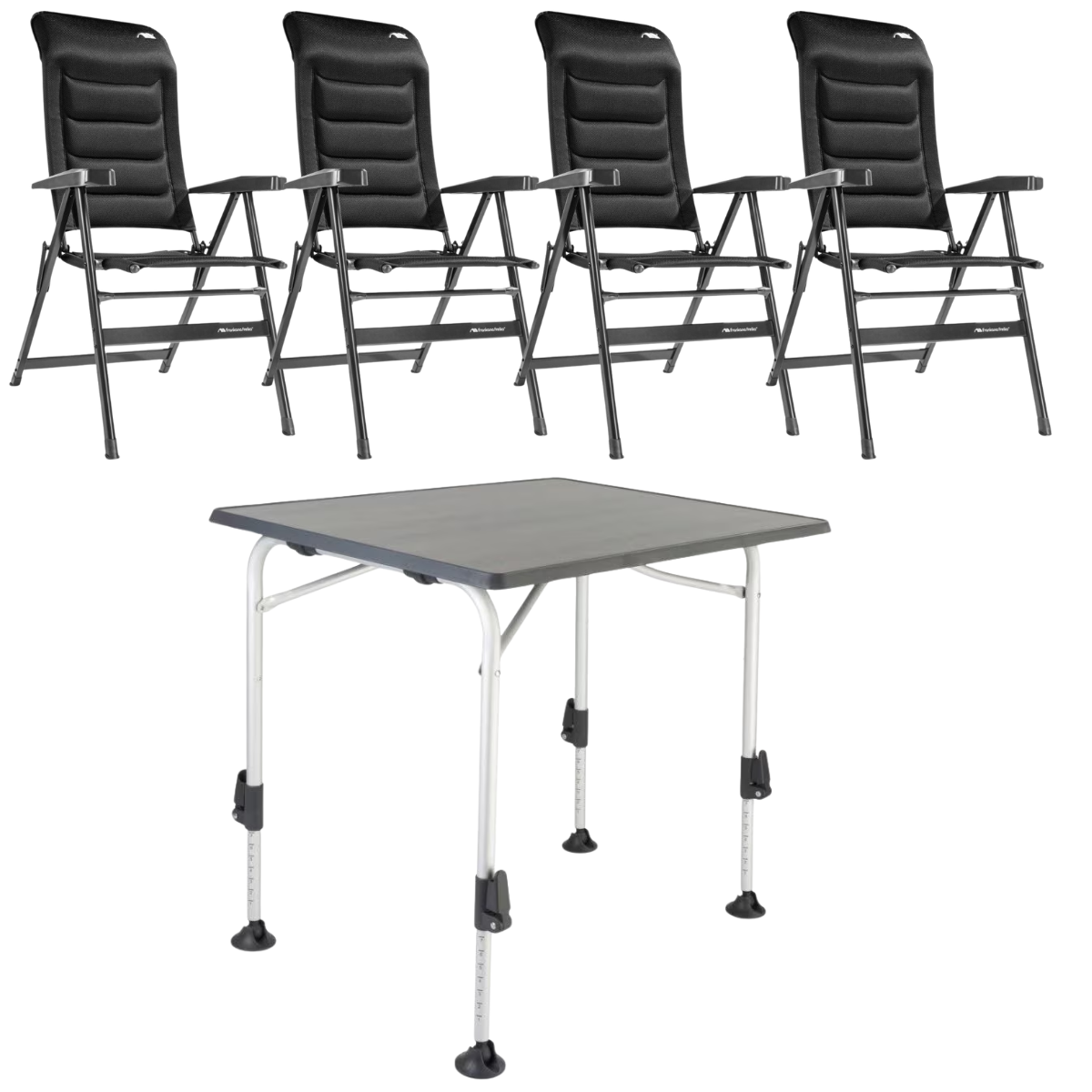 FF Kollektion Stuhl HighQ Basic Blackline 4er-Set & Tisch HighQ Blackline 115x70 cm FF Kollektion Stuhl HighQ Basic Blackline 4er-Set & Tisch HighQ Blackline 115x70 cm