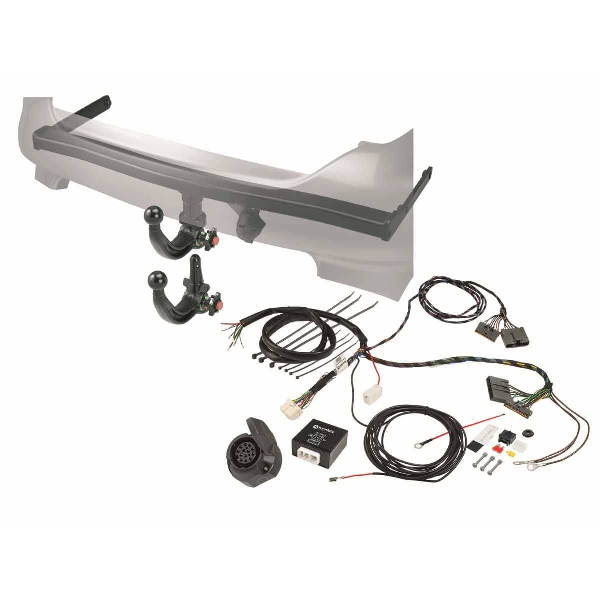 Westfalia Abnehmbare Anhaengerkupplung fuer Mercedes A-Klasse -W177- B-Klasse -W247- -BJ 03-18- CLA -X118-C118- -04-19- GLA -H247- -02-20- GLB -X247- -08-19- - im Set mit 13-pol. fahrzeugspezifischem Elektrosatz - 313640900113