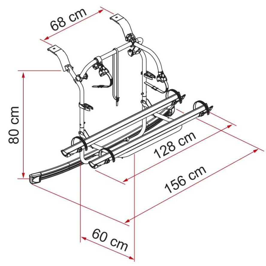 FIAMMA Carry Bike Ford Custom Nugget Deep Black schwarz Fahrradtraeger fuer 3 Fahrraeder - 02096-07A 08831A01A 98656M567