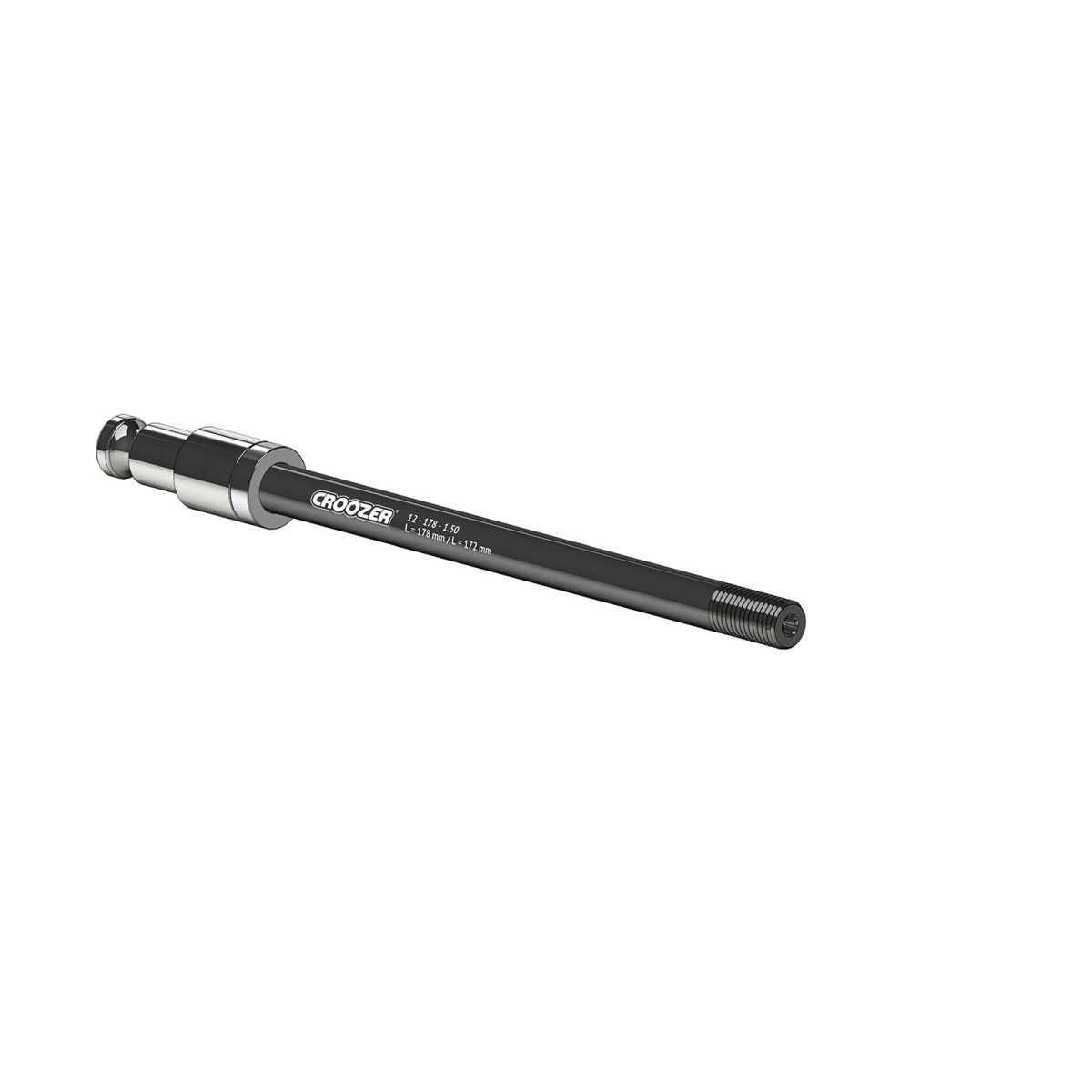 CROOZER Steckachskupplung Gewindesteigung 1.50 - Laenge 172-178 mm- 20 mm Sockel - 122501118