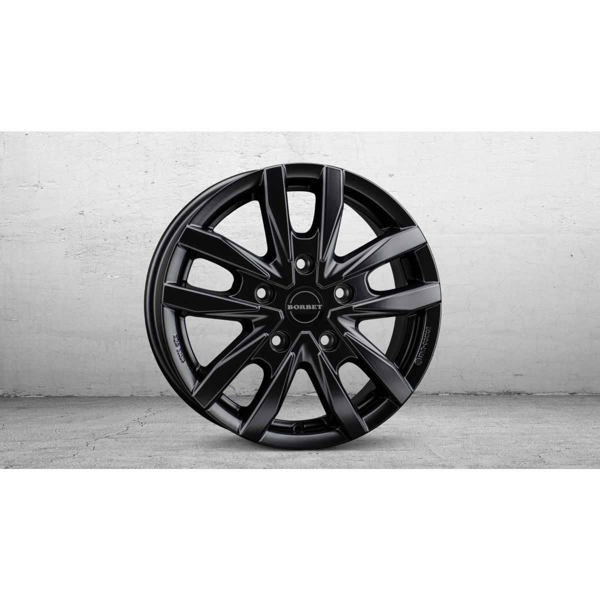 BORBET Aluflege CW5 black matt 16 Zoll fuer VW Crafter-MAN TGE ab Bj. 07-18 4er-Set - CW5 65660120565-1BM