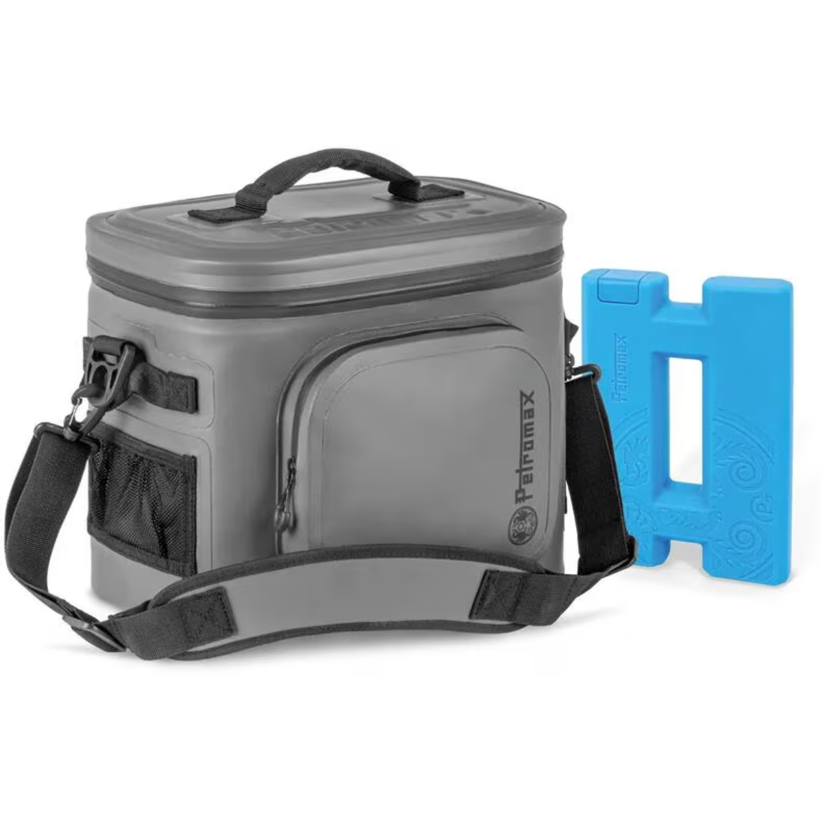PETROMAX Kuehltasche 8 Liter grau mit Kuehlakku 140 mm - Aktionsset - BAG8-G-SET-140