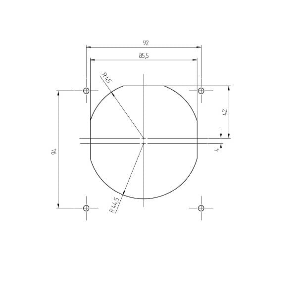 Gas Steckdose mit Magnetverschluss dunkelgrau