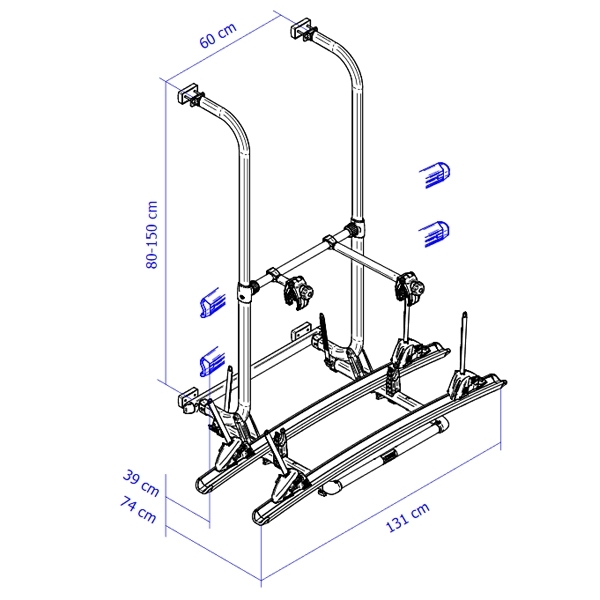 Fahrradtraeger THULE Elite G2 Standard fuer 4 Fahrraeder