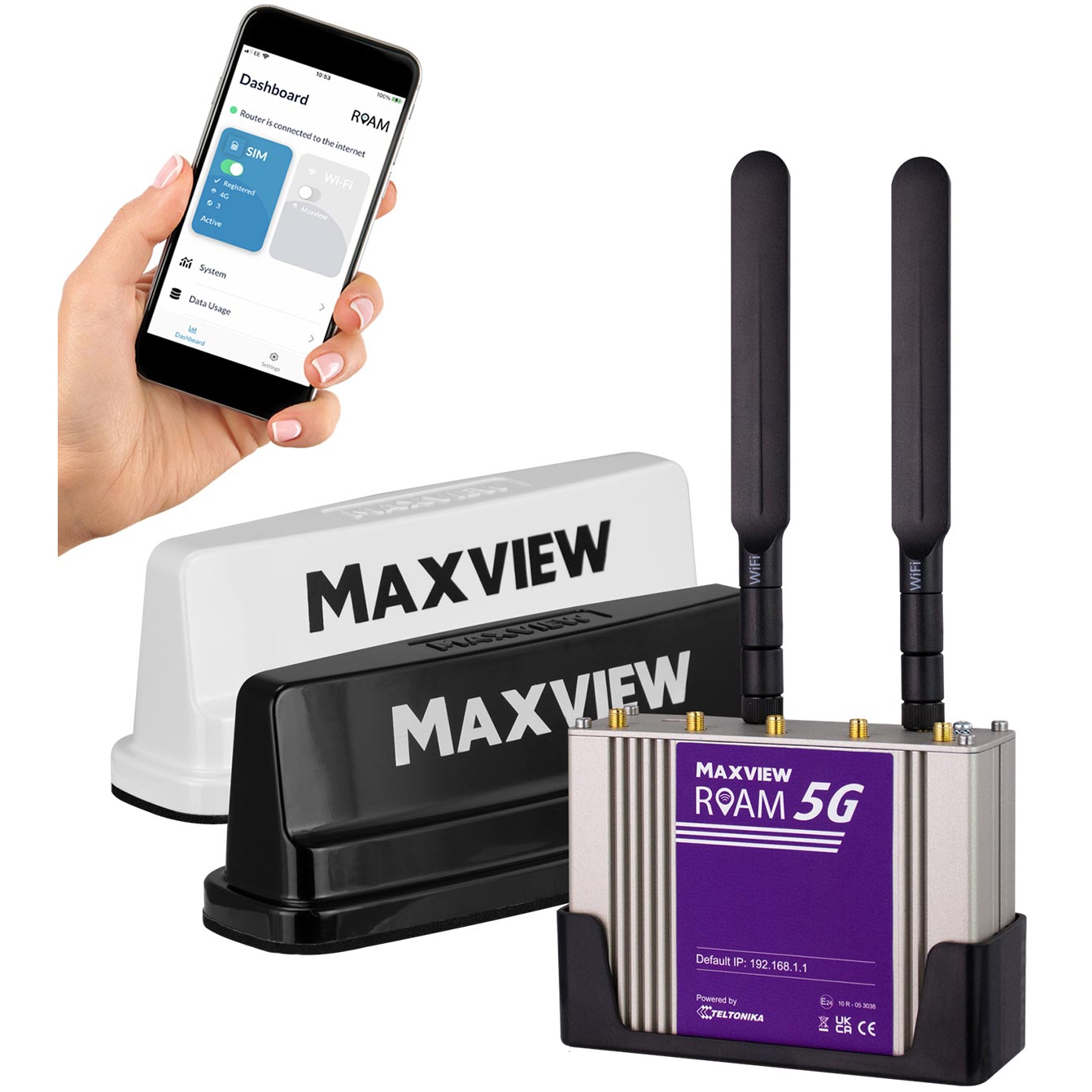 MAXVIEW Roam 5G Campervan Antenne schwarz 40005A