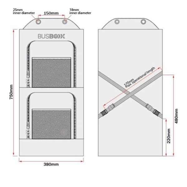 Organizer-Tasche BUS-BOXX seatBOXX Tasche Ruecksitztasche- VW T5-T6-T6.1- schwarz 1002