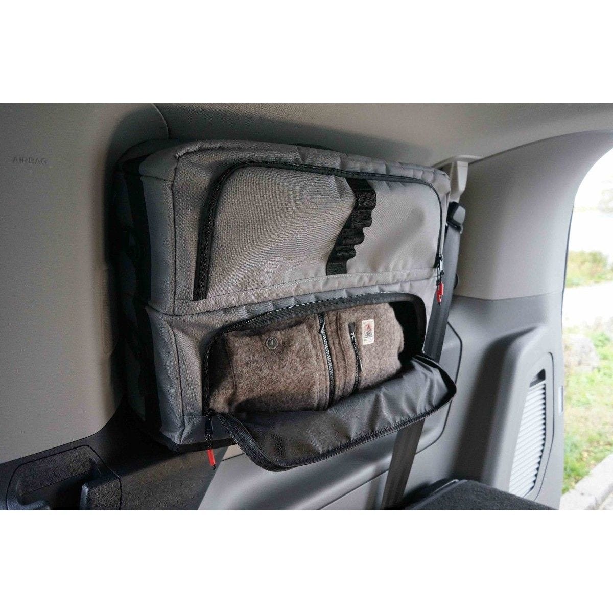 Fenstertaschen-Set FELLEISEN 1x V710-Tasche fuer Ford Tourneo Custom V710 - VW T7 Transporter mit Gurt- Fahrerseite- Hellgrau- ohne Thermomatte TST 0102 32