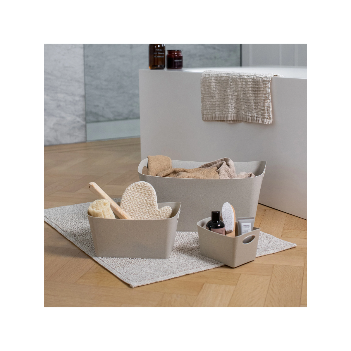 KOZIOL Aufbewahrungsbox BOXXX S recycled desert sand 1 L - 1405121