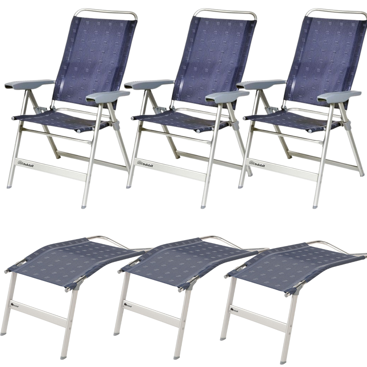 DUKDALF Stuhl Dynamic blau - Beinauflagen 3er-Set - 41-00-4611-4 41-08-4611.0