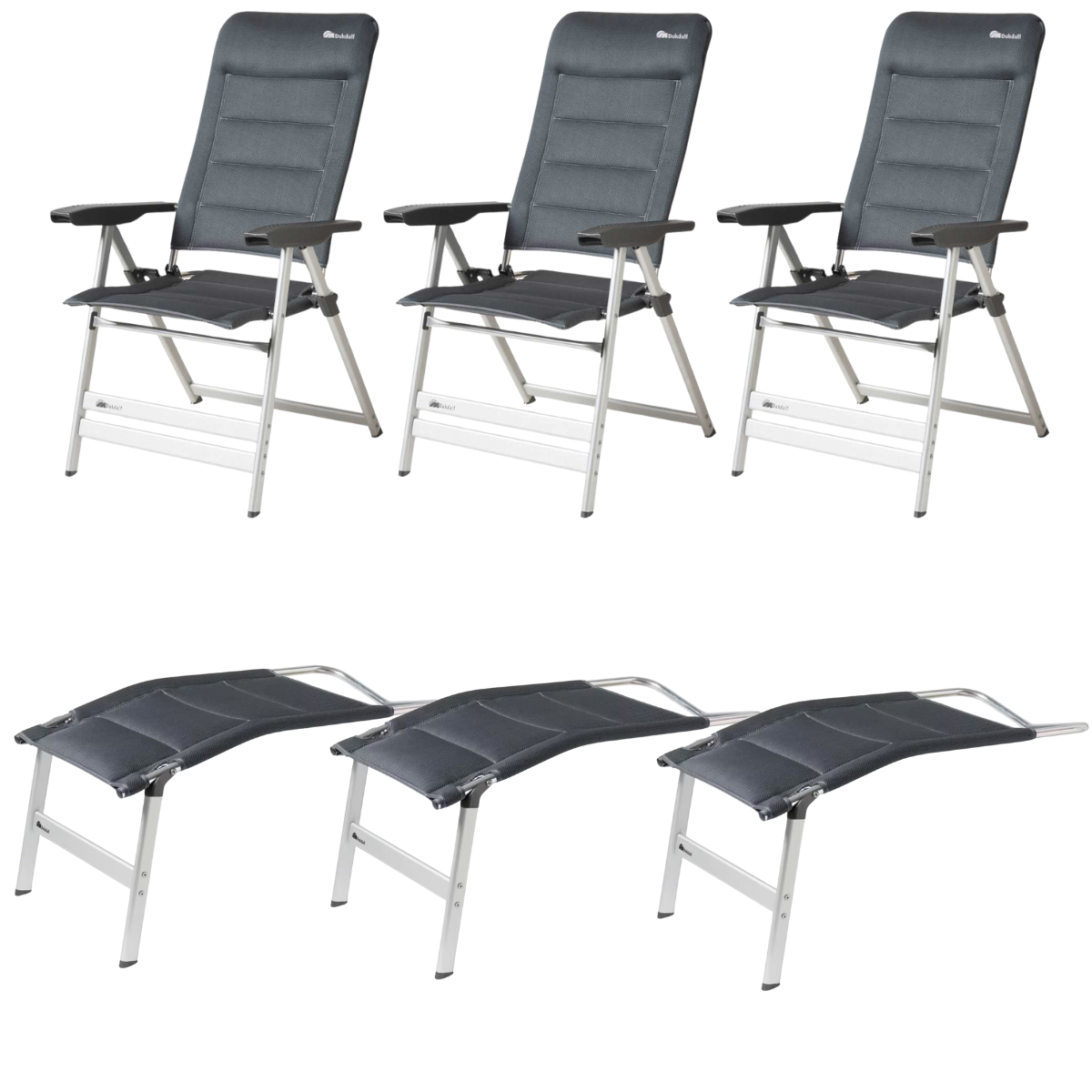 DUKDALF Stuhl Sublime 3D Mesh anthrazit - Beinauflagen 3er-Set - 41-13-8800-4 41-28-8800.4