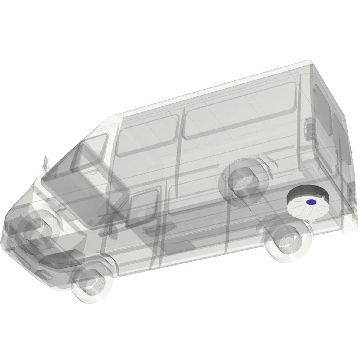 APLAST Frisch- und Abwassertank Reserveradkasten 53 L fuer VW T6 - T7 Transporter - Ford Transit Custom V710 ab Bj 2023 – Hersteller-Art-Nr. 700000300