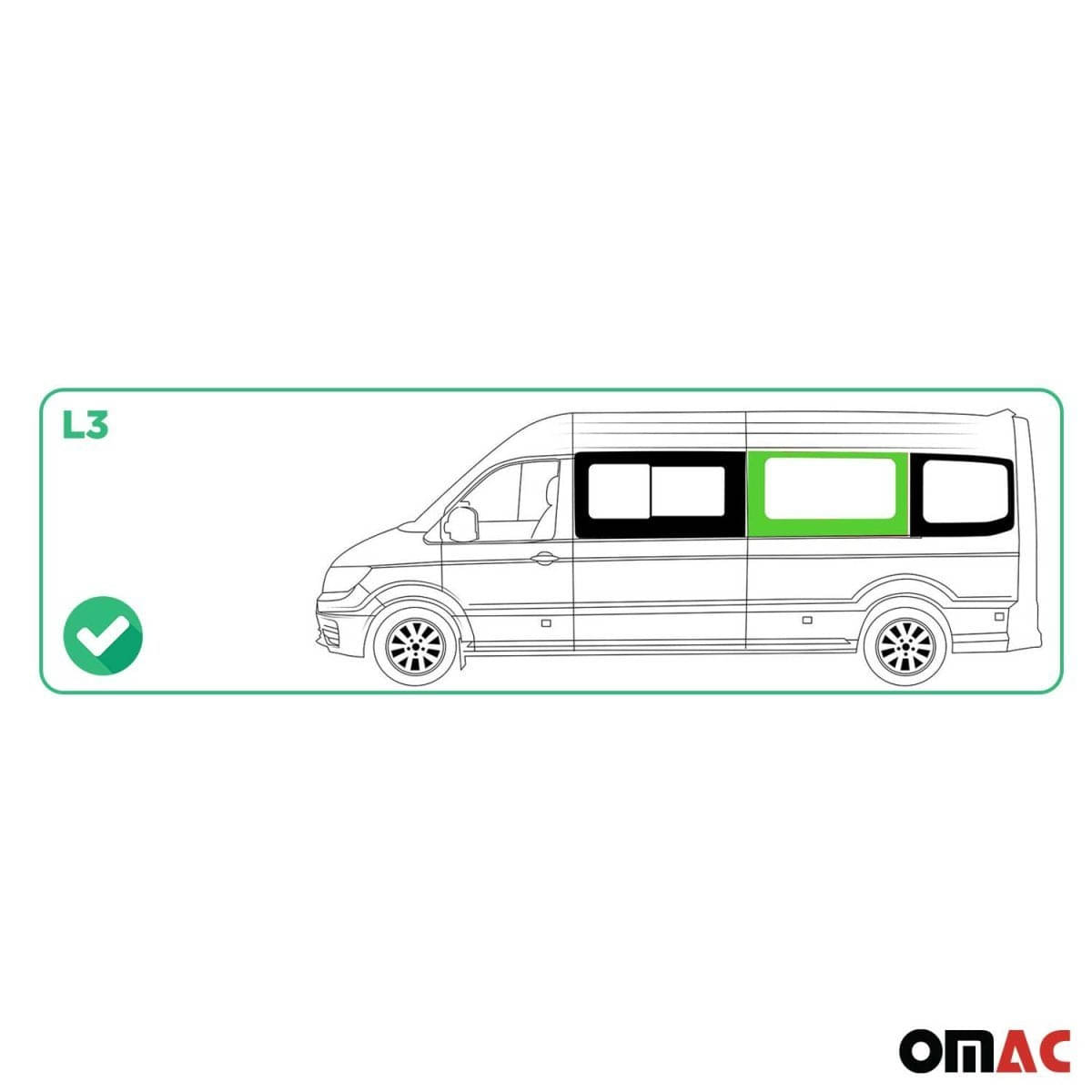 OMAC Seitenfenster Seitenscheibe MAN TGE L3 ab Bj. 2017 Mitte Links OMAC Seitenfenster Seitenscheibe MAN TGE L3 ab Bj. 2017 Mitte Links - A050824