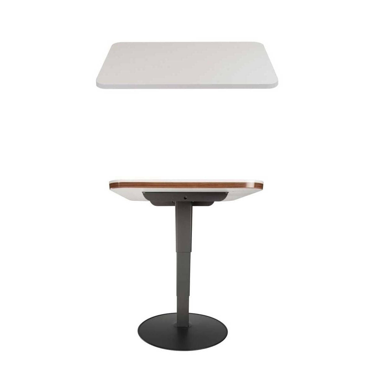 ILSE TECHNIK Freistehendes Klick-Klack Liftgestell 5883 inkl. Leichtbautischplatte weiss hochglanz 45 x 80 x 2-8 cm