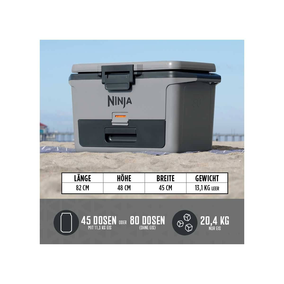 NINJA FrostVault 47L Kuehlbox mit Trockenzone- Schiefergrau - FB151EUGY