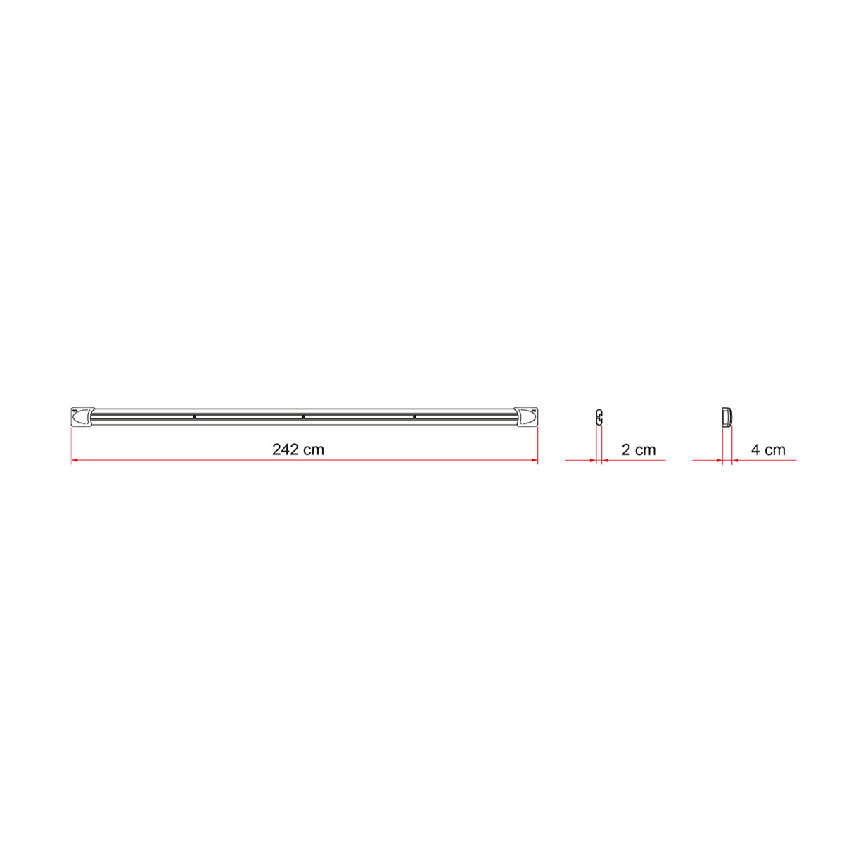 FIAMMA Befestigungsprofil Fixing Bar Carry Bike - 98656A475
