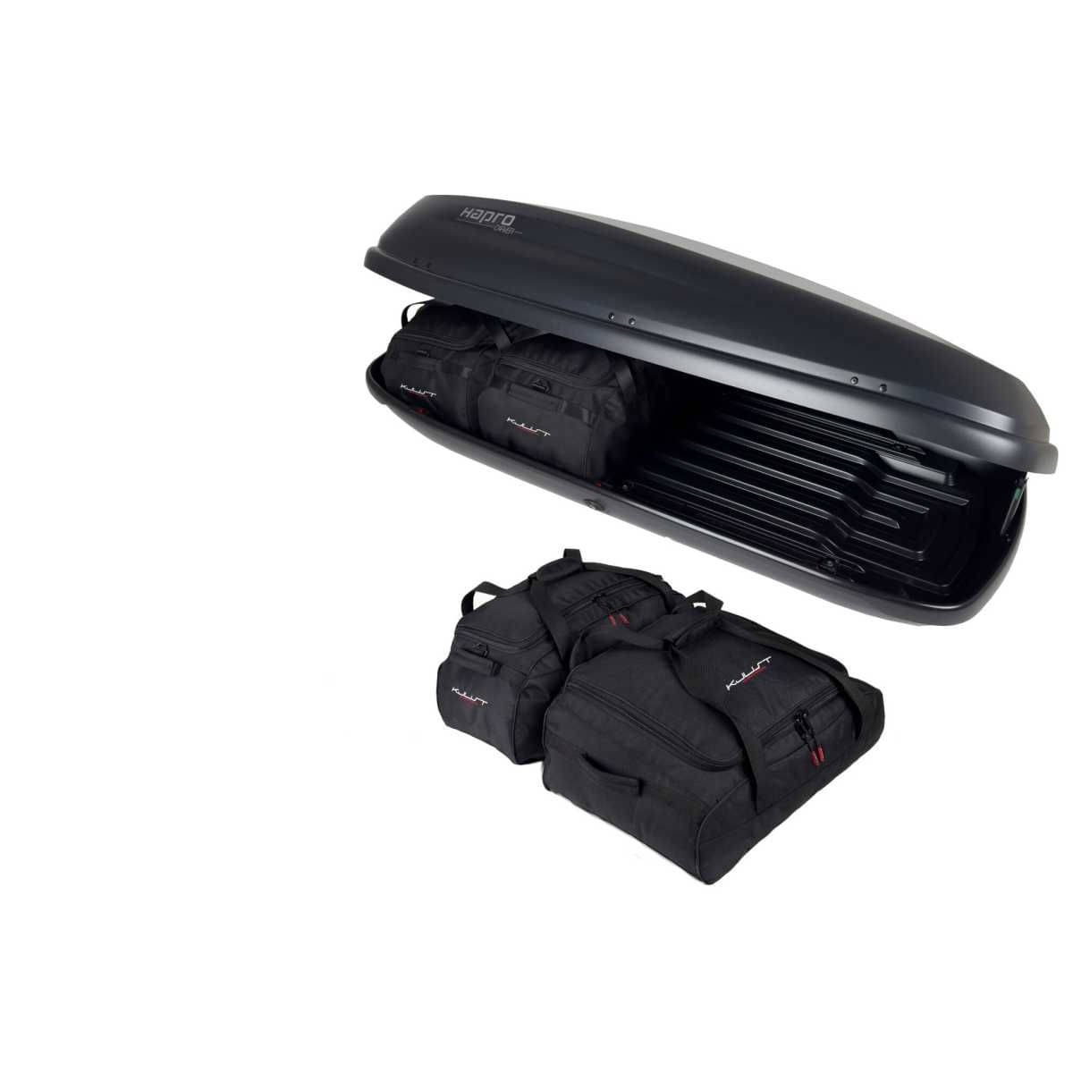 KJUST Dachboxen Taschen Set fuer Dachbox HAPRO CARVER 6.5 4er-Set - 13221