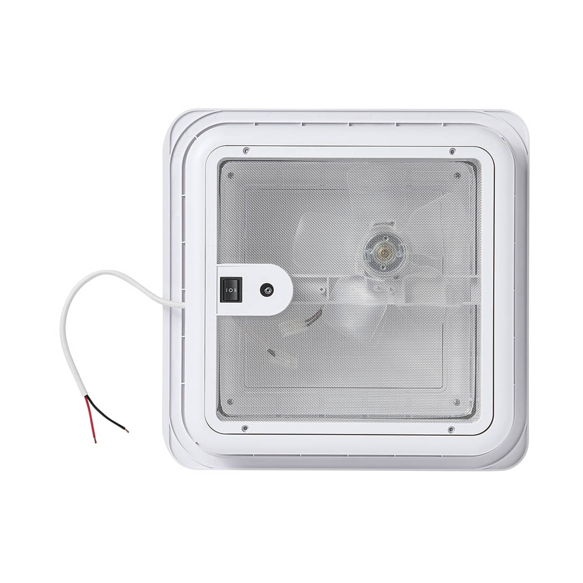 ProPlus Dachhaube mit 12V-Ventilator- 280x280 mm- Dachstaerke 28-80 mm- ohne Zwangsbelueftung- Transparent 610900