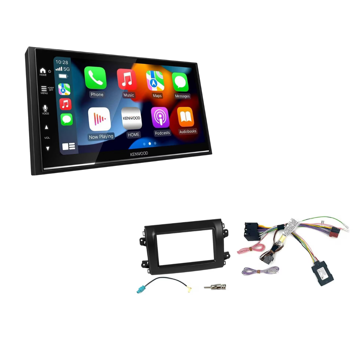 KENWOOD DMX7722DABS-CAMPER inkl- Installations-Kit mit LFB fuer Fiat Ducato Serie 8 ab Bj. 2022