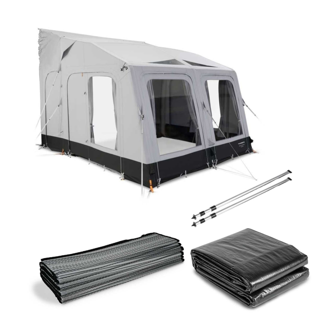 DOMETIC aufblasbares Vorzelt Rally AIR Tour 330 DA- 330x250-340 cm- Anbauhoehe 220-300 cm - CampingFactory-Starter-Edition