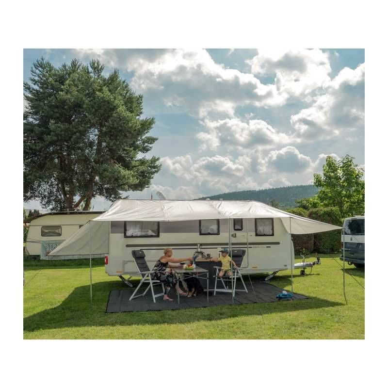 REIMO TENT Sonnenvordach COMO 450 x 240 cm hellgrau - 90025