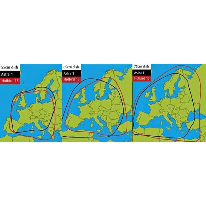 MAXVIEW Precision I.D 65 cm Alu Spiegel mit Sat ID Twin LNB 40025