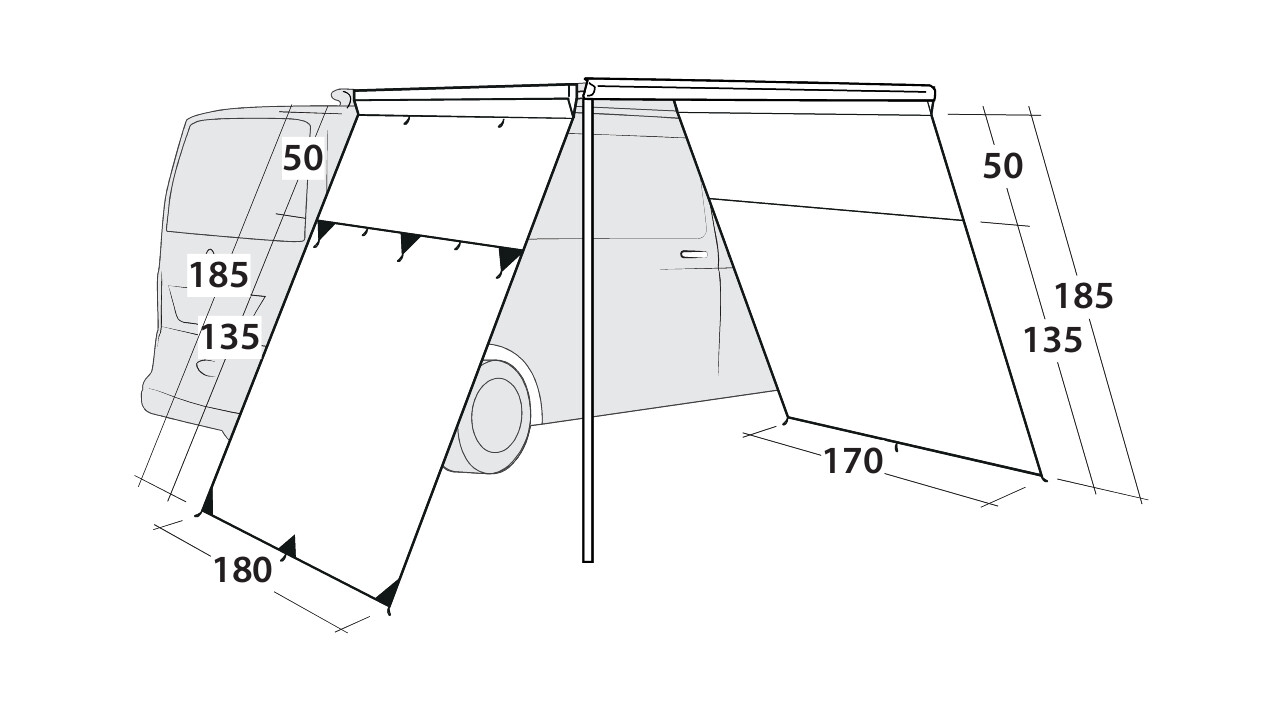 OUTWELL Fallcrest Seitenwand Set - 111401