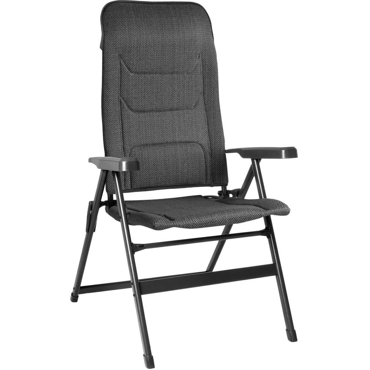 BRUNNER Campingstuhl ARAVEL VITACHIC 3D - L Salt-Pepper 2er-Set - Rolltisch TITANIUM AXIA 2 104x62cm - 0404065N.C42L 0406097N