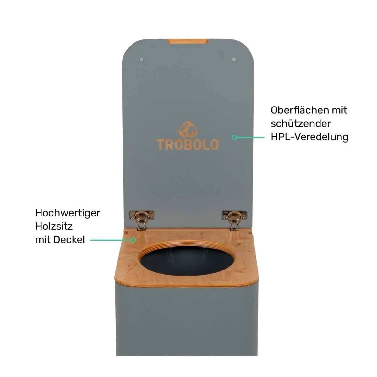 TROBOLO SilvaBlœm grau Trenntoilette - H3XX1457G