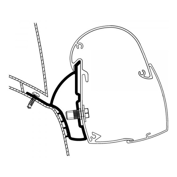 Markise THULE Omnistor 5102 Gehaeuse anthrazit 260 cm inkl- Adapterkit Hymer Car 302 Ducato H1 Thule Art-Nr. 303048-308659