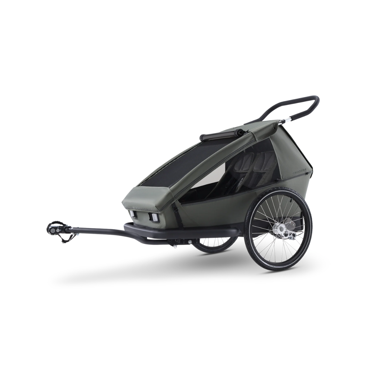 CROOZER Kinderfahrradanhaenger Kid Ellma 2 2in1-Set Moos Green - 121000925