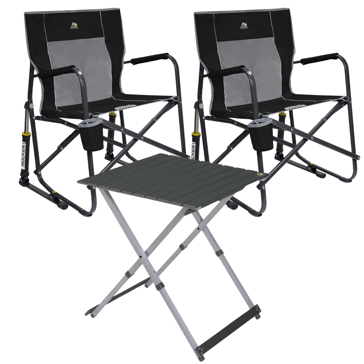 Set GCI Tisch Camp Table 25 & 2 Schaukelstühle Freestyle Rocker Black Set GCI Tisch Camp Table 25 - 2 Schaukelstuehle Freestyle Rocker Black - 37010 39226