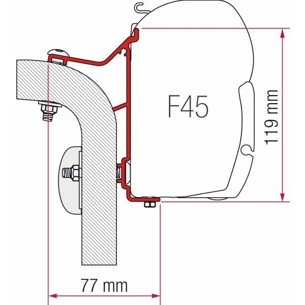 FIAMMA Adapter Hymer Van B2 400 cm fuer Markise F45 ZIP 98655-245