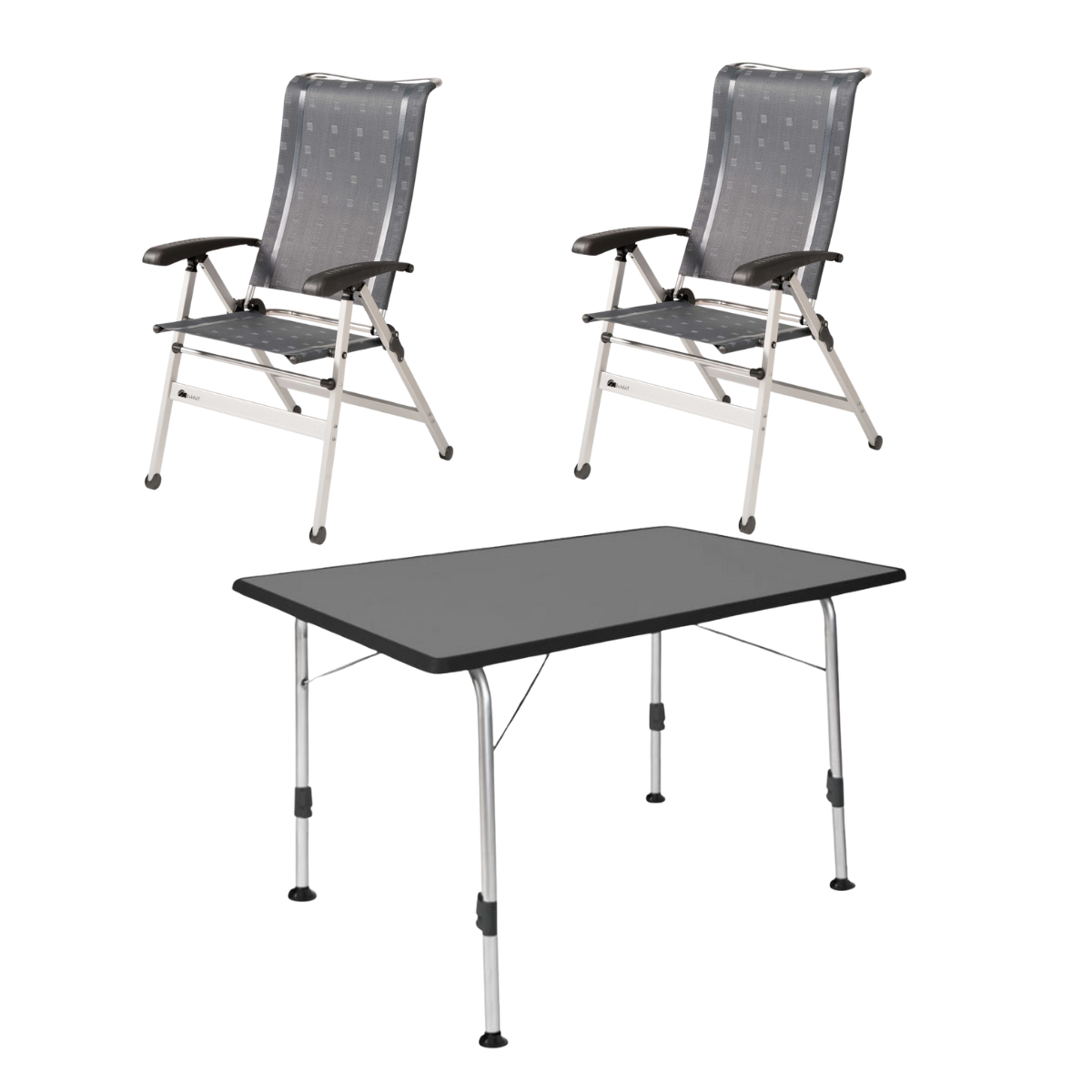 DUKDALF Stuhl Cha Cha anthrazit 2er-Set & Tisch STABILIC II 100x68 cm anthrazit DUKDALF Stuhl Cha Cha anthrazit 2er-Set - Tisch STABILIC II 100x68 cm anthrazit - 42-02-0677-4 40-24-1007.4