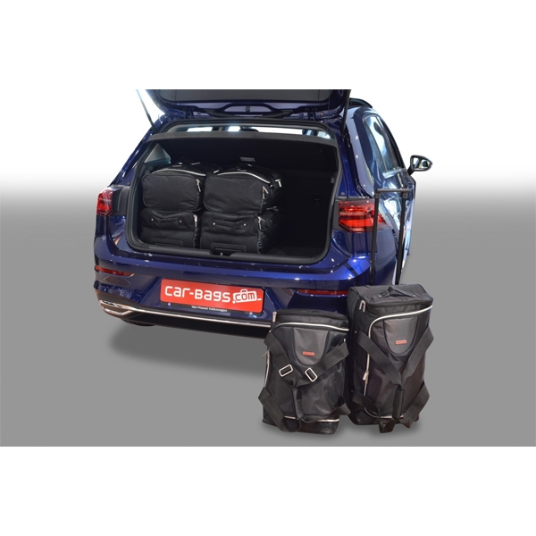 Car Bags V13801S VW Golf 8 5-T- Bj- 20- Reisetaschen Set- Verstellbarer Ladeboden in oberer Position- Auf Ihr Auto massgeschneidert- Das Original