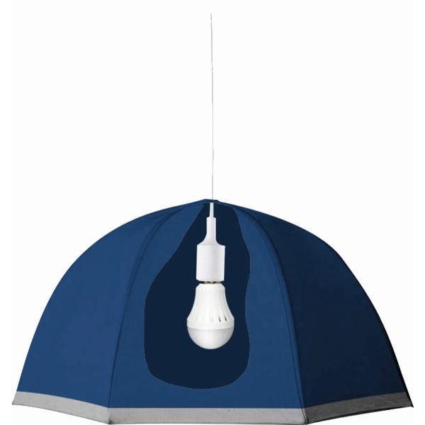 Schirmlampe BRUNNER Sixray blau Ø 51 cm