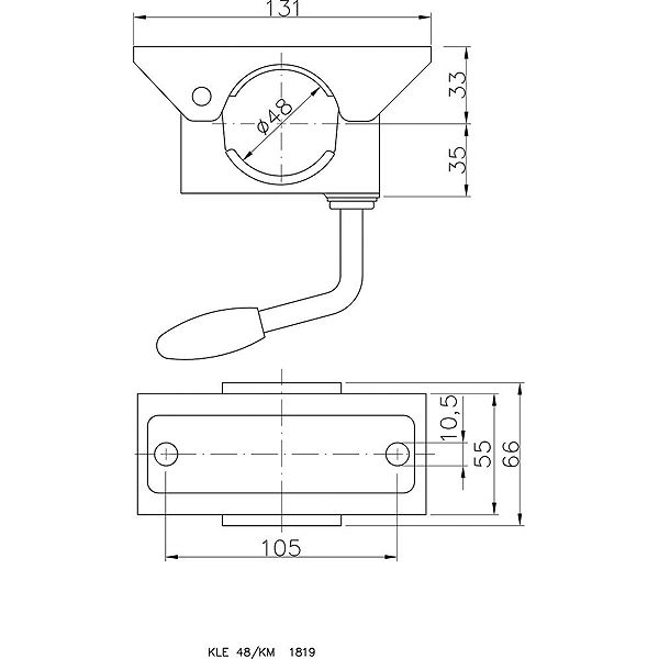 ProPlus Metalloese Fitting rund fuer Zurrschiene - 342164S