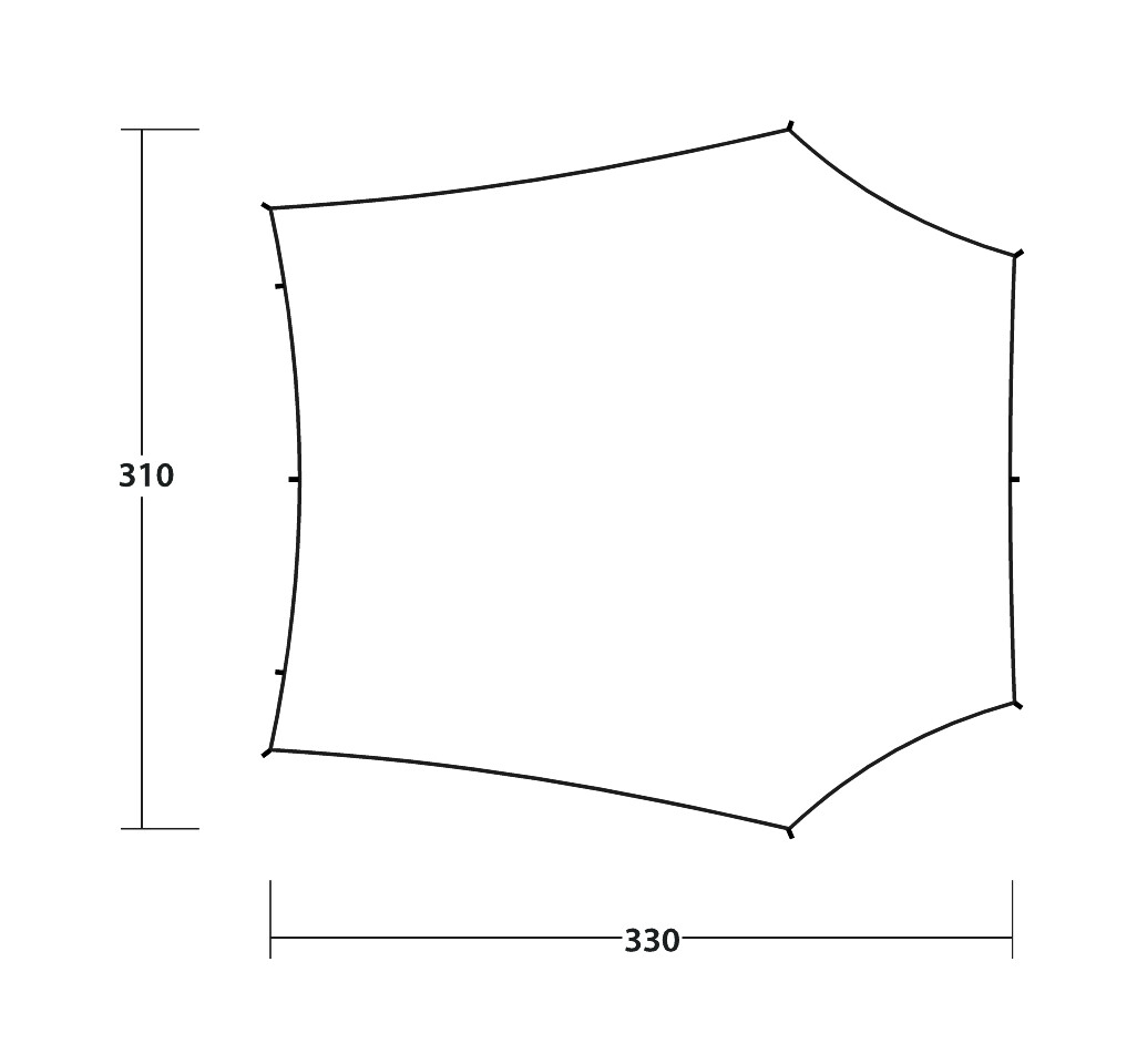 Outwell Sonnensegel Canopy Tarp M 330 x 310 cm grau - 111435