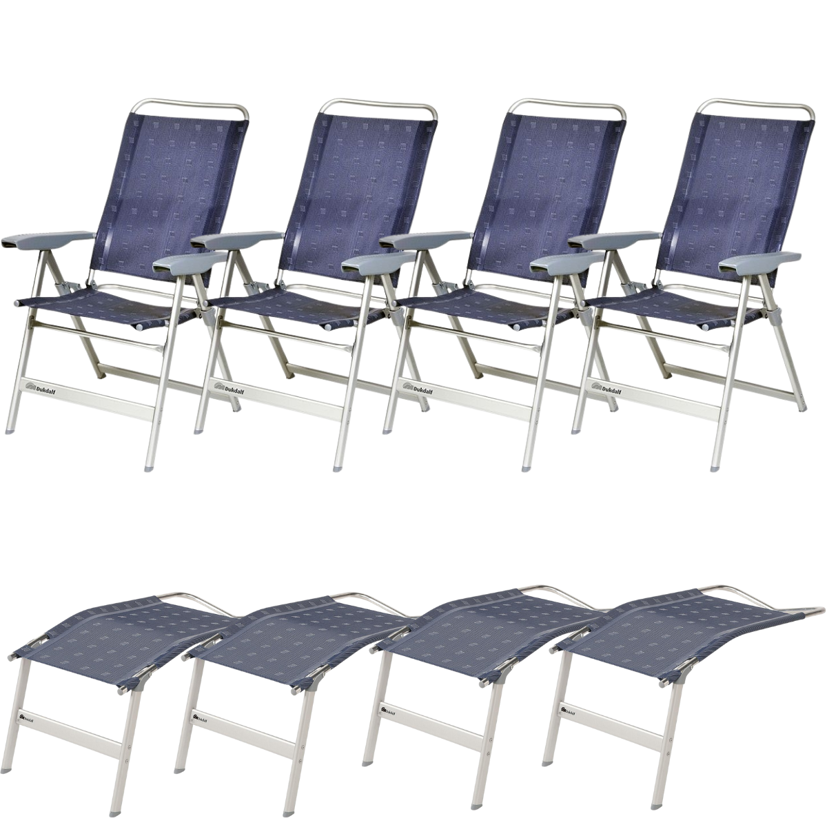 DUKDALF Stuhl Dynamic blau - Beinauflagen 4er-Set - 41-00-4611-4 41-08-4611.0