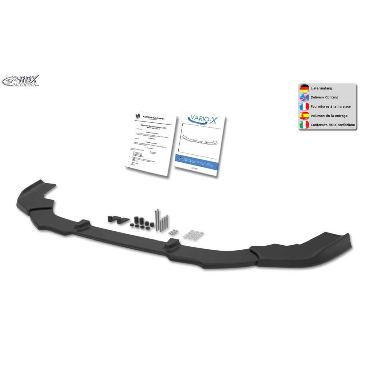 RDX Racedesign Frontspoiler Frontlippe VARIO-X CITROEN Jumpy-Spacetourer - PEUGEOT Expert-Traveller ab Bj. 2016 - RDFAVX30219
