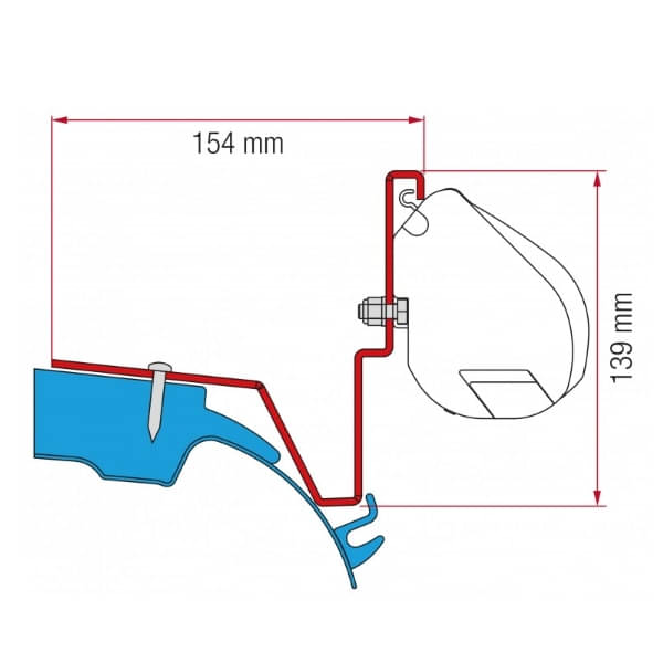 FIAMMA Adapter Kit Westfalia Mercedes Vito Jules Verne fuer Markise F35 98655Z034