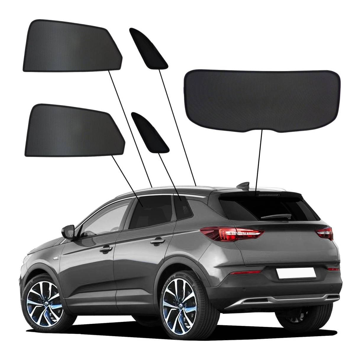 WINDESA SunClip Sonnenschutz & Sichtschutz Opel Grandland X Bj. 2017-2024 Set ABC WINDESA SunClip Sonnenschutz - Sichtschutz Opel Grandland X Bj. 2017-2024 Set ABC - sun-10443abc