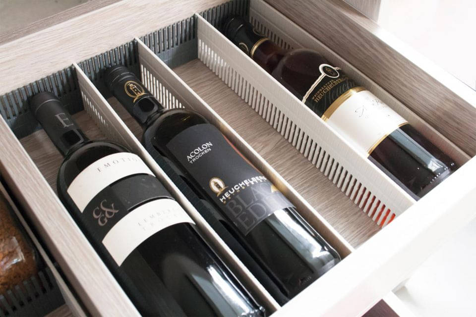 PURVARIO Stauleisten 60 fuer Schubladen 8er-Set PURE LIGHT 