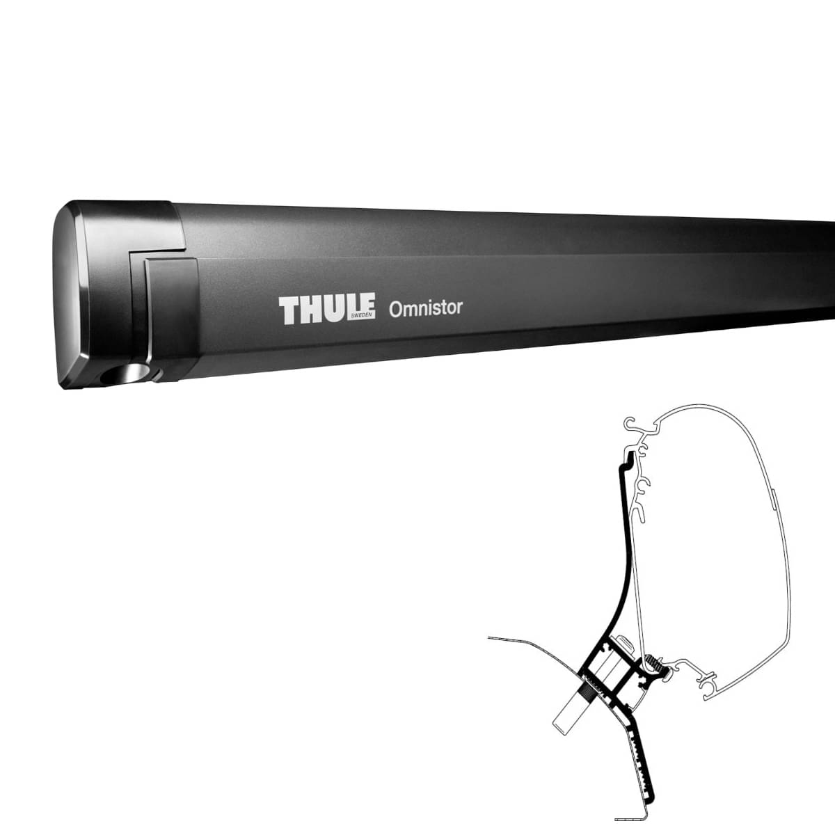 Thule Omnistor 5200 -3-02x2.50- - 301213 - Markise THULE Omnistor 5200 Mystic grau 300 cm Gehaeuse anthrazit